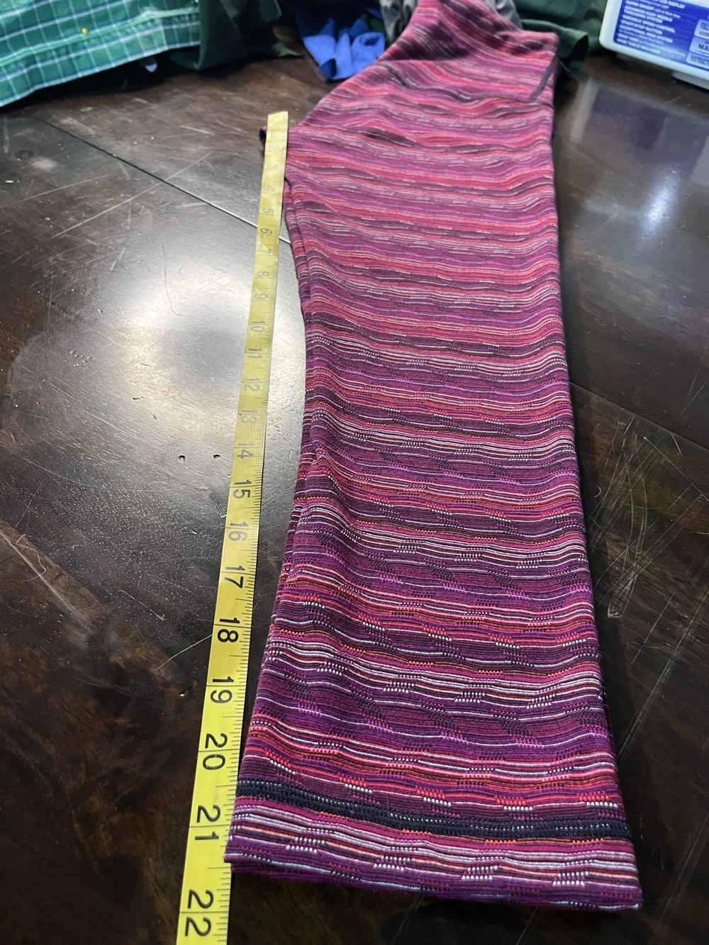 Lululemon Wunder Under Space Dye Twist Regal Plum Alarming Crop Leggings